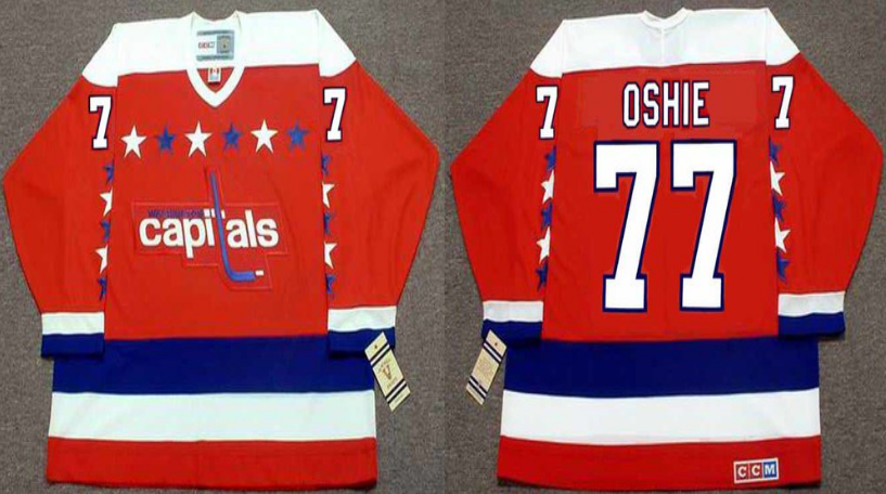 2019 Men Washington Capitals #77 Oshie red CCM NHL jerseys